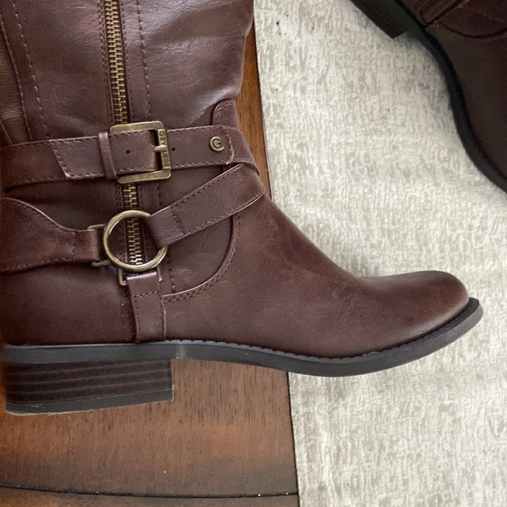 G by Guess Brown leather boots 8.5 EUC - Picture 2 of 7